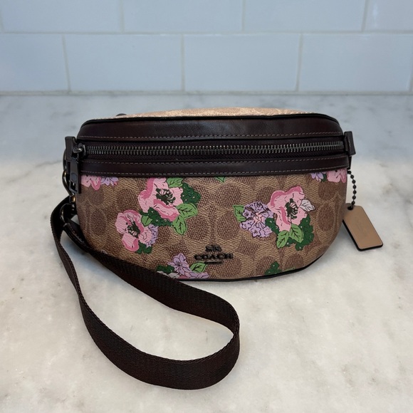 Bethany Belt Bag Signature Canvas Blossom Print  NWOT - RARE - Picture 1 of 16